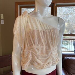 Torrid Top - One Shoulder Strap Cream Colored Top 1X Brand New - Never Worn